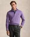 Polo Ralph Lauren Long Sleeve Quarter Zip Pullover In Purple