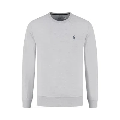 Pre-owned Polo Ralph Lauren Long-sleeve Rl Fleece Crewneck Sweatshirt 'andover Heather' | Grey | Men's Size M In Gray