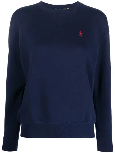 POLO RALPH LAUREN LONG SLEEVE ROUND NECK SWEATER,211.794395 091 003 CRUISE NAVY