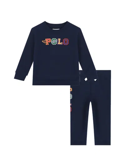 Polo Ralph Lauren Babies' Long Sleeve Set In Blue