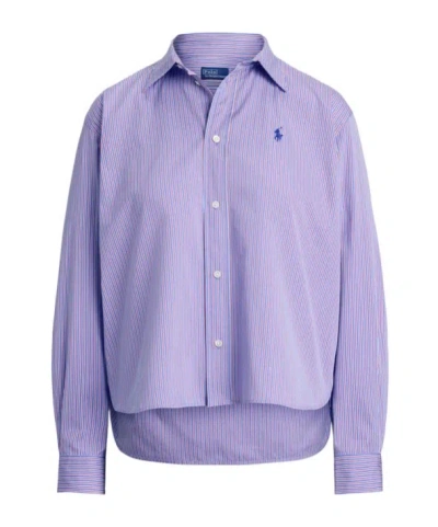 Polo Ralph Lauren Long Sleeve Shirt In Purple