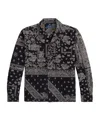 Polo Ralph Lauren Classic Fit Bandana Print Flannel Long Sleeve Camp Shirt In Black