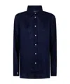 Polo Ralph Lauren Ligh Stretch Long Sleeve Button Front Shirt In Blue