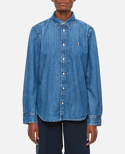 Polo Ralph Lauren Long Sleeve Shirt In Blue