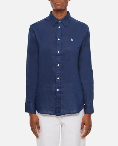 Polo Ralph Lauren Long Sleeve Shirt In Blue