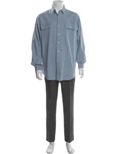 Pre-owned Polo Ralph Lauren Long Sleeve Shirt In Blue