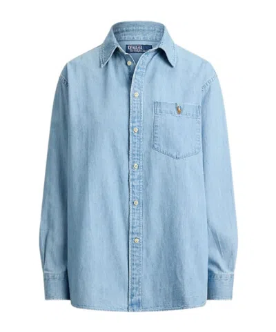 Polo Ralph Lauren Long Sleeve Shirt In Blue
