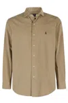 Polo Ralph Lauren Beige Corduroy Shirt In Brown