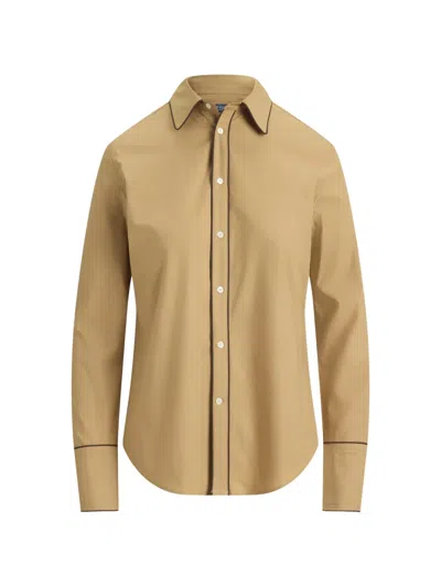 Polo Ralph Lauren Long Sleeve Shirt In Brown