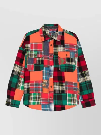 Polo Ralph Lauren Long Sleeve Shirt Featuring Chest Pockets In Orange