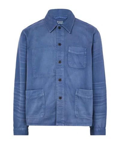 Polo Ralph Lauren Long Sleeve Shirt Jacket In Blue