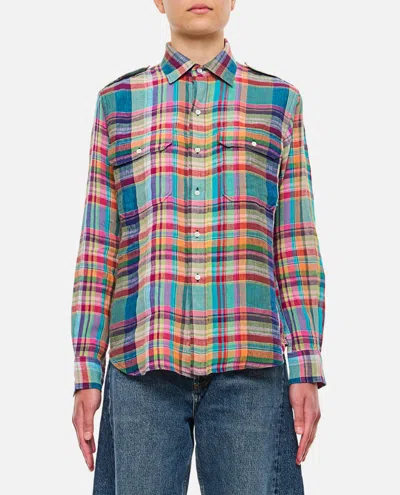 Polo Ralph Lauren Long Sleeve Shirt In Multicolor