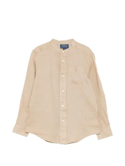 Polo Ralph Lauren Kids' Long-sleeve Shirt In Neutral