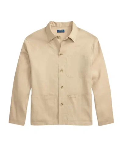 Polo Ralph Lauren Textured Linen Jacket In Neutral