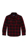 Polo Ralph Lauren Long Sleeve Soft Flannel Plaid Shirt Jacket In Multi
