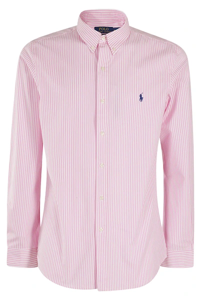 Polo Ralph Lauren Long Sleeve Sport In Pink White