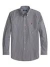 Polo Ralph Lauren Striped Pattern Button-down Collar Long Sleeves In Gray