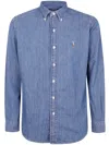 Polo Ralph Lauren Long Sleeve Sport Shirt In Blue