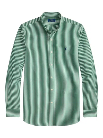 Polo Ralph Lauren Long Sleeve Sport Shirt In Green