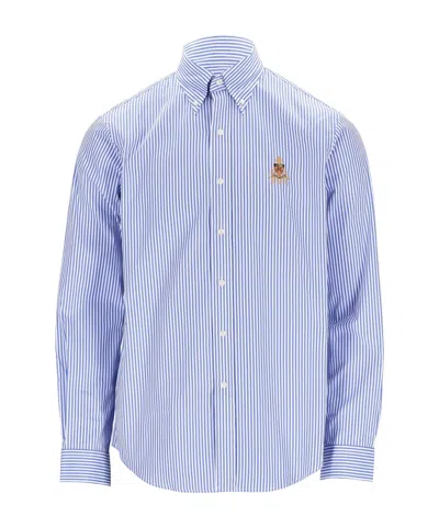 Polo Ralph Lauren Long Sleeve Sport Shirt In Blue