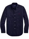 Polo Ralph Lauren Long-sleeved Sport Shirt In Blue