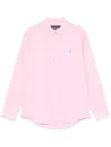 Polo Ralph Lauren Custom Fit Stretch Poplin Shirt Man Shirt Pink Size Xxl Cotton, Elastane
