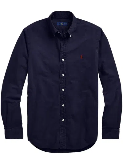 Polo Ralph Lauren Long Sleeve Sport Shirt Clothing In Blue