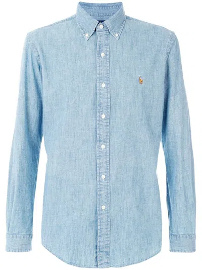 Polo Ralph Lauren Long Sleeve-sport Shirt Clothing In Blue