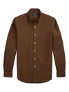 Polo Ralph Lauren Long Sleeve Sport Shirt In Brown