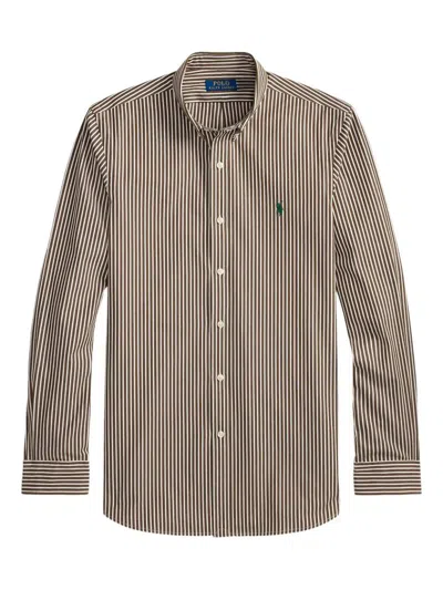 Polo Ralph Lauren Long-sleeved Shirt In Brown