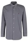 Polo Ralph Lauren Striped Pattern Button-down Collar Long Sleeves In Gray
