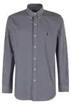 Polo Ralph Lauren Striped Pattern Button-down Collar Long Sleeves In Gray