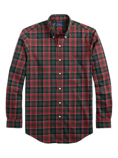 Polo Ralph Lauren Long Sleeve Sport Shirt In Green