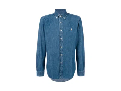 Pre-owned Polo Ralph Lauren Long Sleeve Sport Shirt In Denim