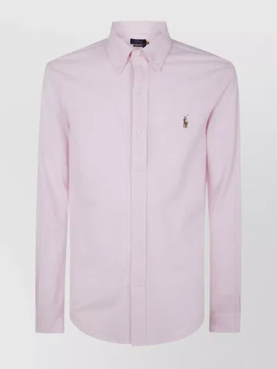 Polo Ralph Lauren Long Sleeve Sport Shirt In Pink