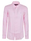 Polo Ralph Lauren Long Sleeve Button-down Collar Shirt In Pink