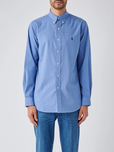 Polo Ralph Lauren Long Sleeve Sport Shirt Shirt In Azzurro