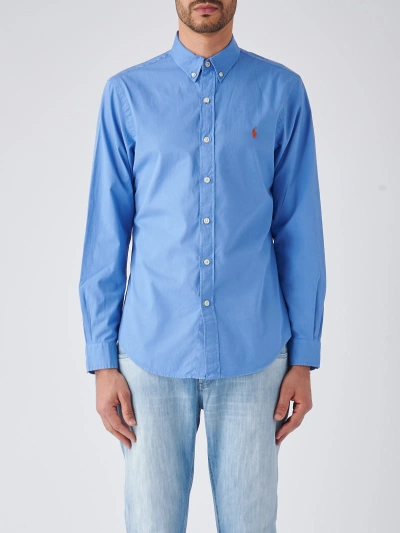 Polo Ralph Lauren Long Sleeve Sport Shirt Shirt In Azzurro