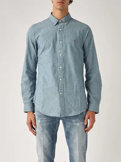 Polo Ralph Lauren Long Sleeve Sport Shirt Shirt In Chambray