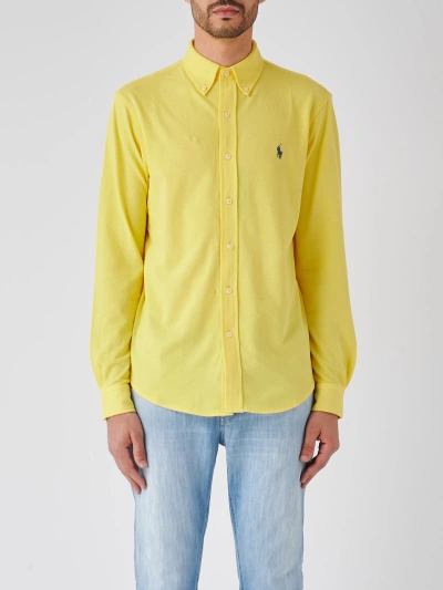 Polo Ralph Lauren Long Sleeve Sport Shirt Shirt In Giallo