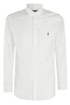 Polo Ralph Lauren Long-sleeve Button-up Shirt With Pointed Collar And Embroidered Logo In White