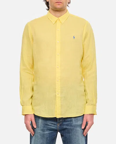 Polo Ralph Lauren Long Sleeve-sport Shirt In Yellow
