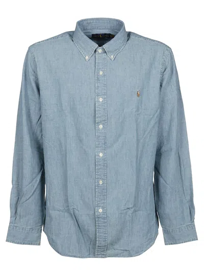 Polo Ralph Lauren Long Sleeve Sport Slim Shirt In Blue