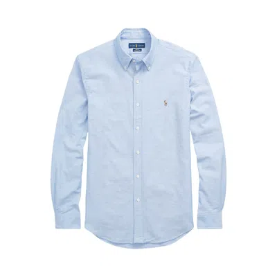 Pre-owned Polo Ralph Lauren Long-sleeve Stretch Oxford Sport Shirt 'blue' | Men's Size Xl