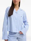 Polo Ralph Lauren Long-sleeve Striped Pajama Set In Blue