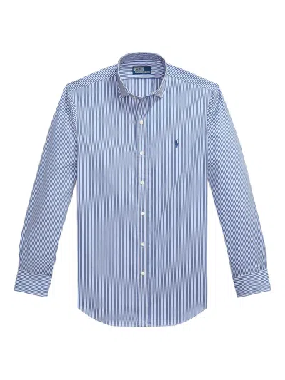 Polo Ralph Lauren Long Sleeve Striped Shirt In Blue