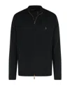 Polo Ralph Lauren Black Cardigan With High Neck And Pony Embroidery On The Front In Black