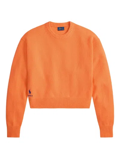 Polo Ralph Lauren Long-sleeve Sweater In Orange