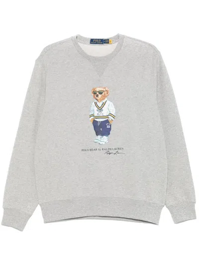Polo Ralph Lauren Long Sleeve-sweatshirt Clothing In Grey
