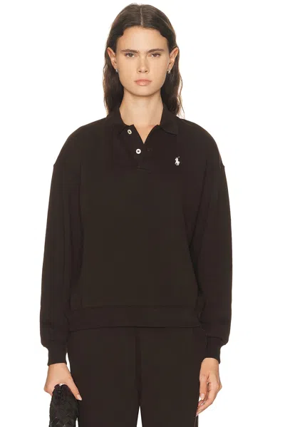 Polo Ralph Lauren Long Sleeve Sweatshirt In Brown